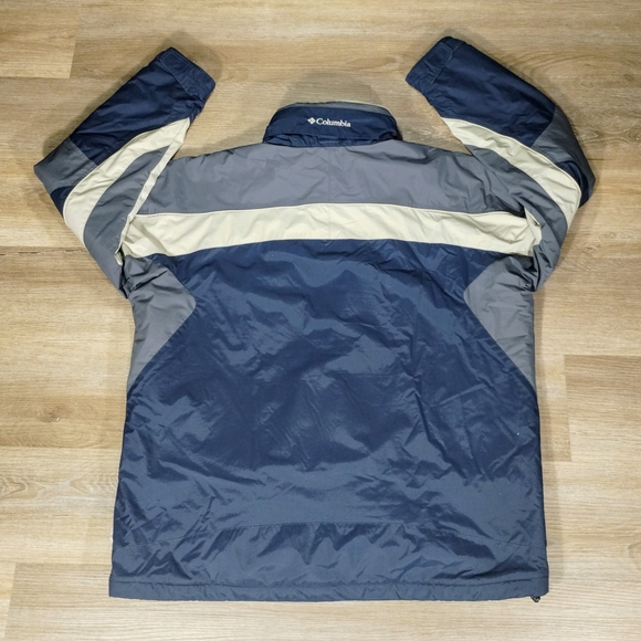 Columbia Men's Blue and Gray Outdoor Winter Jacket Coat XLT Hiking Ski - Picture 5 of 10
